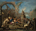 Die gezähmte Elster - Alessandro Magnasco — Ansicht des Kunstwerks