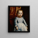 Portrait des Prinzen Augusto Chigi im Alter von 21 Monaten - Alessandro Mattia da Farnese — gerahmtes Bild an der Wand