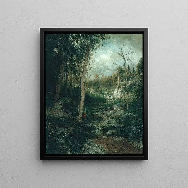 Eine alte Lichtung - Alexander Helwig Wyant — gerahmtes Bild an der Wand