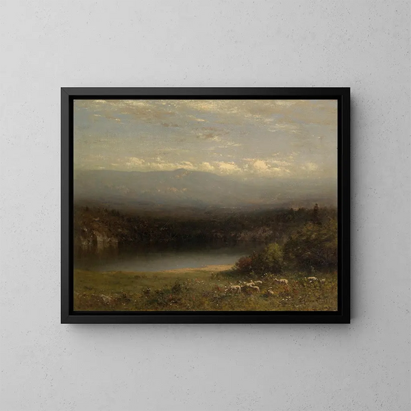 Bergsee - Alexander Helwig Wyant — gerahmtes Bild an der Wand