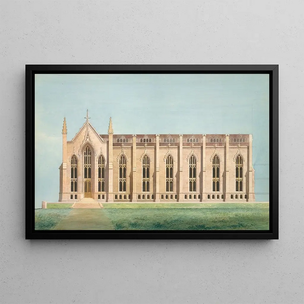 Alexander Jackson Davis - Design for the North Wing of the Library and Chapel Building at the University of Michigan Ann Arbor.webp