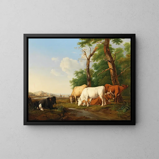 Alexander Johann Dallinger von Dalling - Cows in a meadow.webp