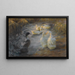 Enten unter den Schilfrohren in einem Teich - Alexander Koester — gerahmtes Bild an der Wand