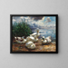 Enten auf dem Chiemsee im aufziehenden Sturm - Alexander Koester — gerahmtes Bild an der Wand