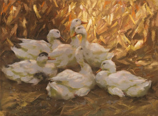 Sechs Enten im Stroh - Alexander Koester — Ansicht des Kunstwerks