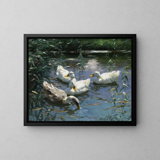Alexander Koester - Vier Enten im Teich.webp