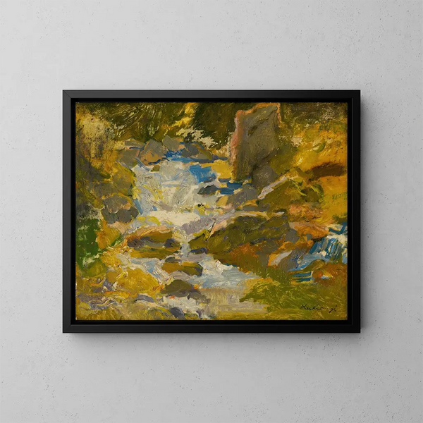 Ruisseau forestier - Alexander Kubnyi — gerahmtes Bild an der Wand