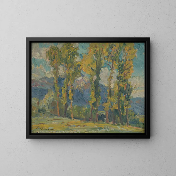 Landschaftsstudie - Alexander Kubnyi — gerahmtes Bild an der Wand