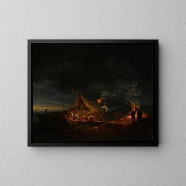 Volk des Archipels am Kamin - Alexander Laurus — gerahmtes Bild an der Wand