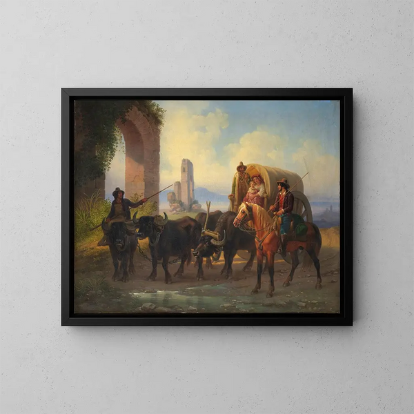 Reisende von der Aqua Claudia - Alexander Laurus — gerahmtes Bild an der Wand