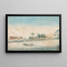 Ansicht auf die Zuckerplantage Catharina Sophia vom Wasser aus - Alexander Ludwich Brockmann — gerahmtes Bild an der Wand