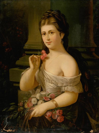 Alexander Nyulassy - Young Woman With A Bouquet.webp