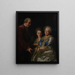Le Widow A. J. Grill mit seinem Sohn und seiner Tochter - Alexander Roslin — gerahmtes Bild an der Wand