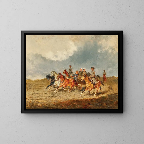 L'escorte d'honneur - Alexander von Bensa — gerahmtes Bild an der Wand