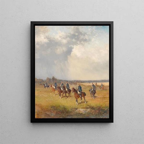Hussards hongrois - Alexander von Bensa — gerahmtes Bild an der Wand