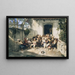 Nach der Schule - Alexandre-Gabriel Decamps — gerahmtes Bild an der Wand