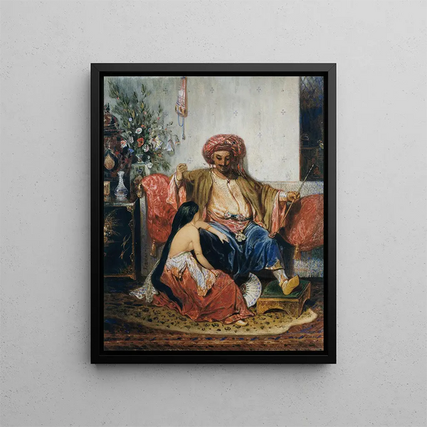 Der Favorit des Pachas - Alexandre-Gabriel Decamps — gerahmtes Bild an der Wand