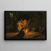 Die Hexen in Macbeth - Alexandre-Gabriel Decamps — gerahmtes Bild an der Wand