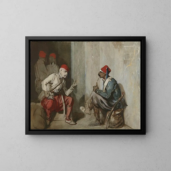 Gardiens turcs - Alexandre-Gabriel Decamps — gerahmtes Bild an der Wand