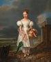 Portrait einer jungen Mädchen am Strand - Alexandre-Jean Dubois-Drahonet — Ansicht des Kunstwerks