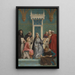 Saint Louis unterrichtet von seiner Mutter - Alexandre Cabanel — gerahmtes Bild an der Wand