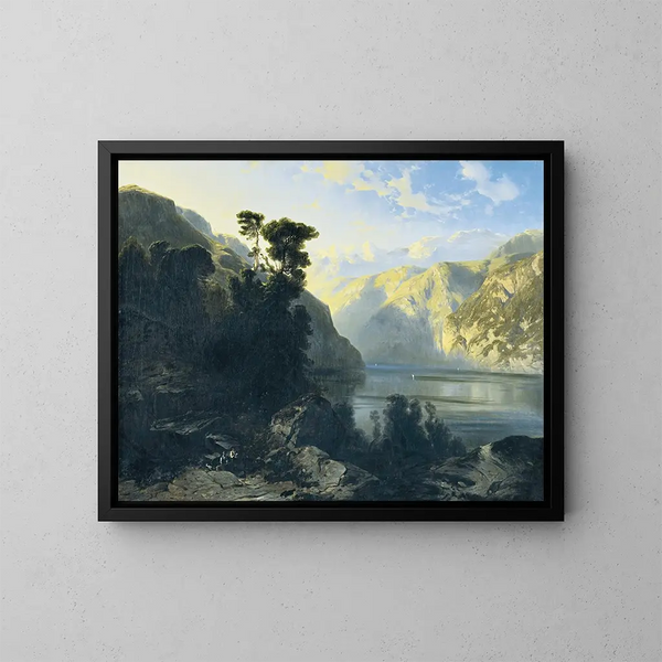 Lac Uri mit dem Urirotstock - Alexandre Calame — gerahmtes Bild an der Wand