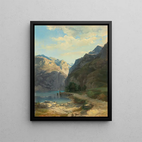 Laxenstrasse - Alexandre Calame — gerahmtes Bild an der Wand