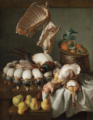Alexandre Franois Desportes - Still Life with Dressed GameMeat and Fruit.webp