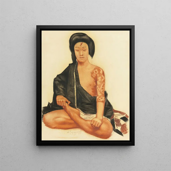 Benten Kozo Kikunosuke - Alexandre Iacovleff — gerahmtes Bild an der Wand
