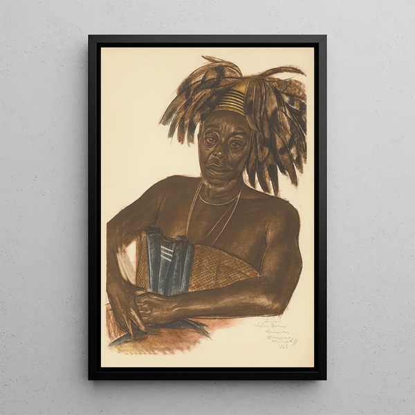 Afrikanische Zeichnungen und Gemälde pl 29 - Alexandre Iacovleff — gerahmtes Bild an der Wand