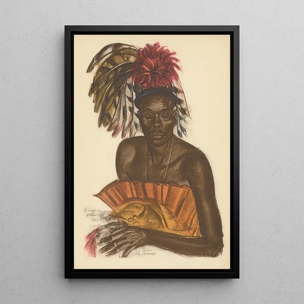 Reproduktion des Gemäldes Afrikanische Zeichnungen und Gemälde pl 30 - Alexandre Iacovleff