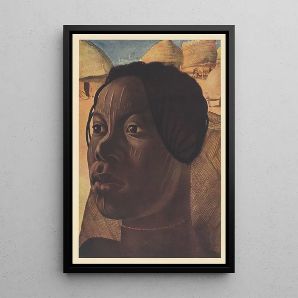 Afrika-Zeichnungen und -Gemälde pl 31 - Alexandre Iacovleff — gerahmtes Bild an der Wand