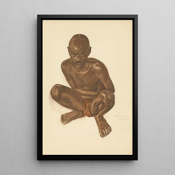 Zeichnungen und Gemälde Afrikas pl 38 - Alexandre Iacovleff — gerahmtes Bild an der Wand