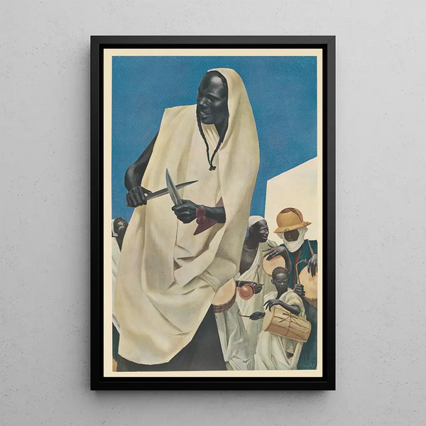 Zeichnungen und Gemälde Afrikas pl 3 - Alexandre Iacovleff — gerahmtes Bild an der Wand