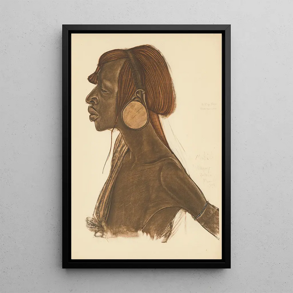 Zeichnungen und Gemälde Afrikas pl 40 - Alexandre Iacovleff — gerahmtes Bild an der Wand