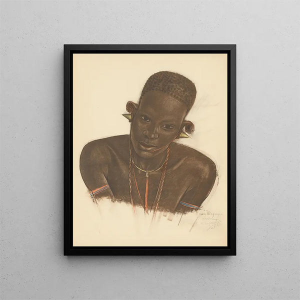 Afrikanische Zeichnungen und Gemälde Bd. 43 - Alexandre Iacovleff — gerahmtes Bild an der Wand