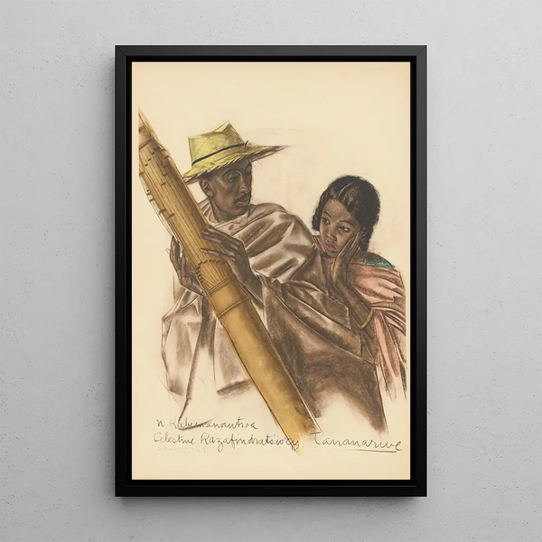 Zeichnungen und Gemälde Afrikas pl 47 - Alexandre Iacovleff — gerahmtes Bild an der Wand