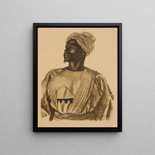 Gadem Jäger von Elefanten Birao - Alexandre Iacovleff — gerahmtes Bild an der Wand
