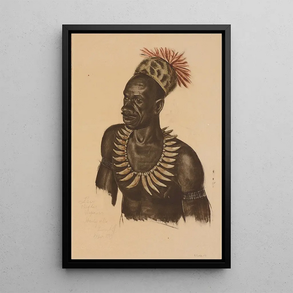 Louacho Chef Wagenia Stanleyville - Alexandre Iacovleff — gerahmtes Bild an der Wand