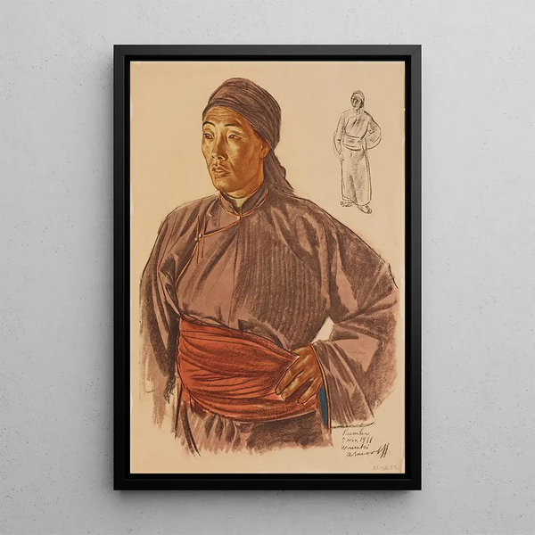 Unser mongolischer Führer Kumbo - Alexandre Iacovleff — gerahmtes Bild an der Wand