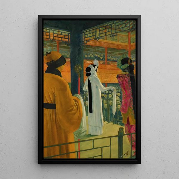 Oper in Peking - Alexandre Iacovleff — gerahmtes Bild an der Wand