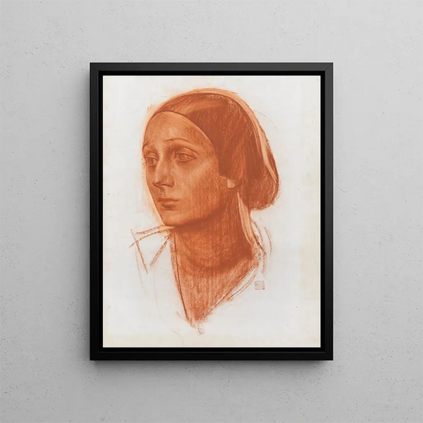 Portrait von Anna Pavlova - Alexandre Iacovleff — gerahmtes Bild an der Wand