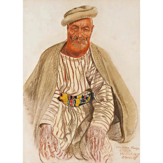 Alexandre Jacovleff - Portrait of A Hunza Tribesman.webp