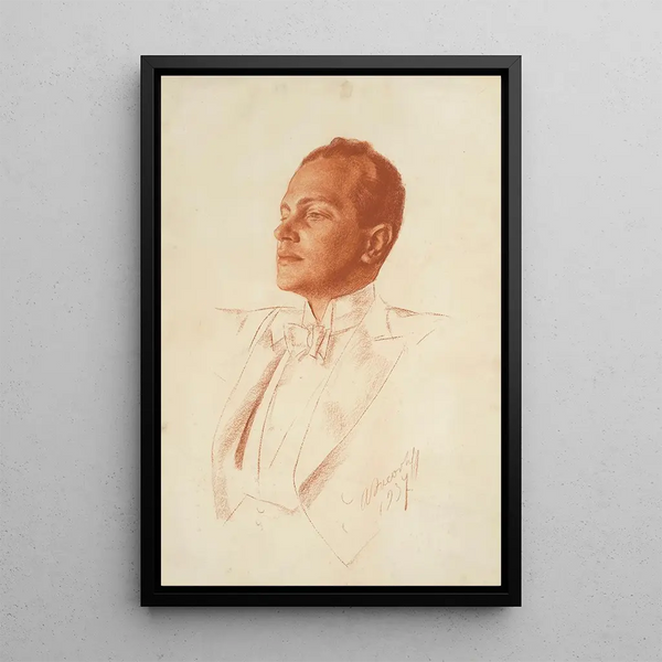 Portrait des Dirigenten Antal Dorti - Alexandre Iacovleff — gerahmtes Bild an der Wand