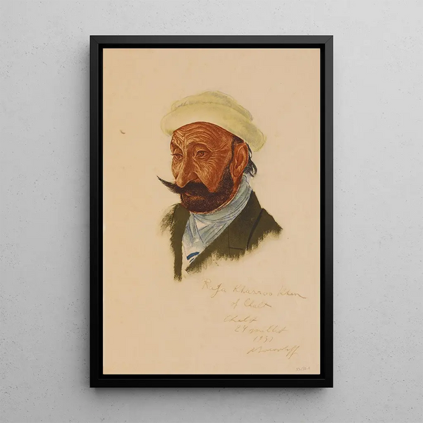 Raja Khasroo Khan de Naga Tchalt - Alexandre Iacovleff — gerahmtes Bild an der Wand