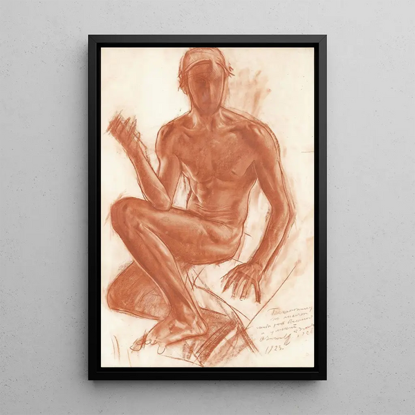 Selbstporträt - Alexandre Iacovleff — gerahmtes Bild an der Wand