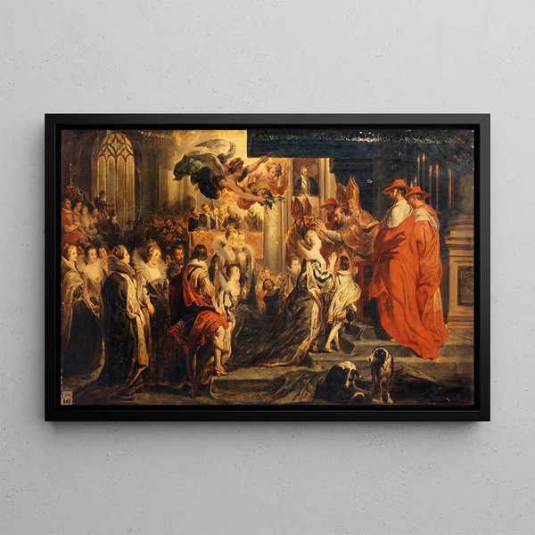 Der Krönung von Maria de Médicis am 13. Mai 1610 - Alexandre Marie Colin — gerahmtes Bild an der Wand