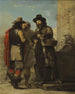 Zwei Bauern und ein Soldat, die an einem Brunnen trinken - Alexandre Montallier — Ansicht des Kunstwerks