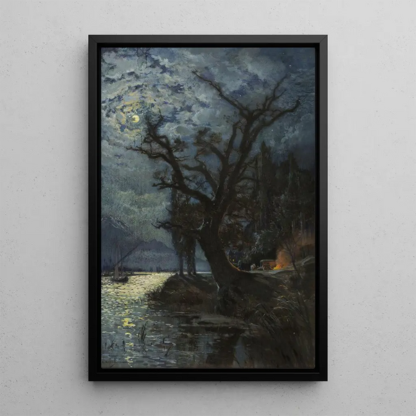 Alexandre Nozal - Nocturne Le lac Lman Souvenir de Villeneuve Suisse.webp