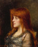 Eine junge Frau mit kastanienbraunen Haaren - Alexei Harlamoff — Ansicht des Kunstwerks